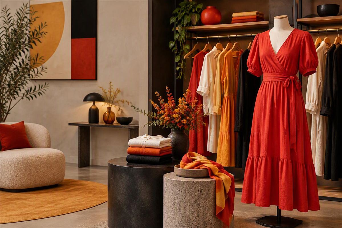 A clothing store whose range customers can browse and order from online